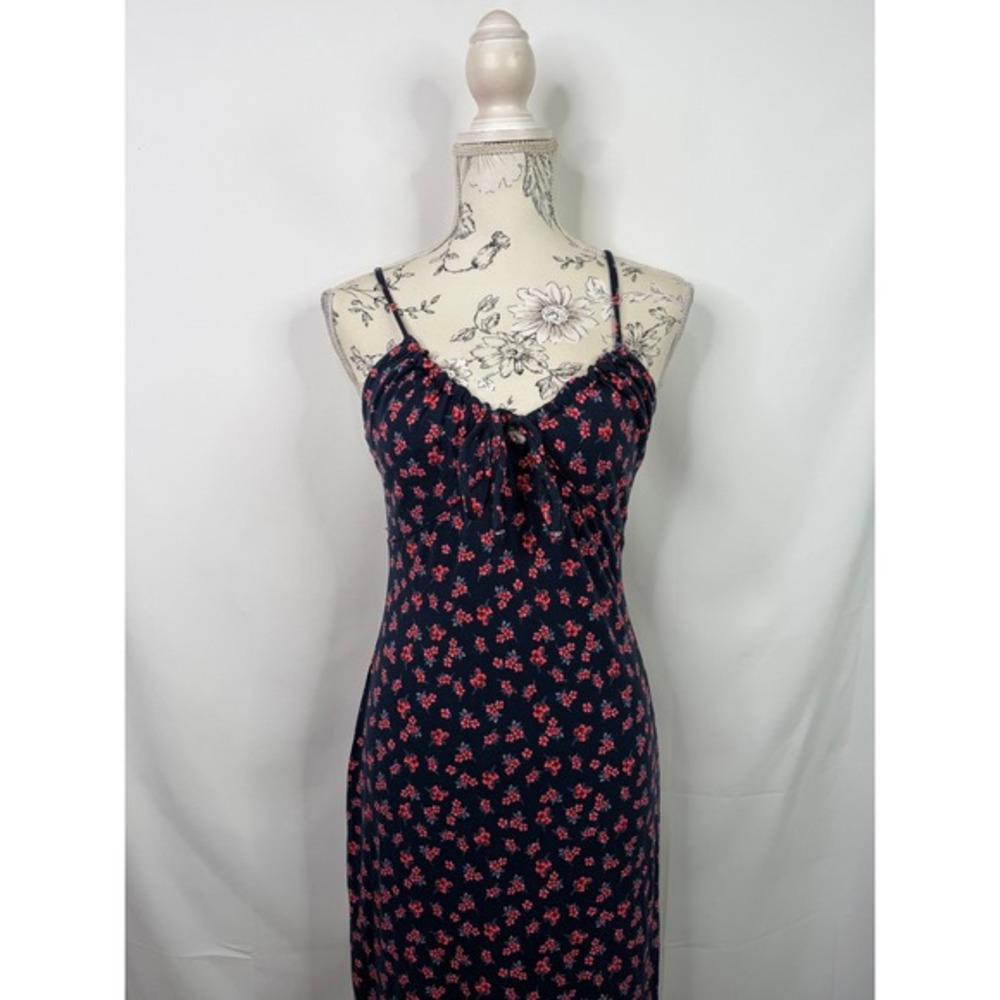 Z Supply Women Navy Red Ditsy Floral Maxi Dress Sweetheart Neck Size M NWT - Picture 12 of 12